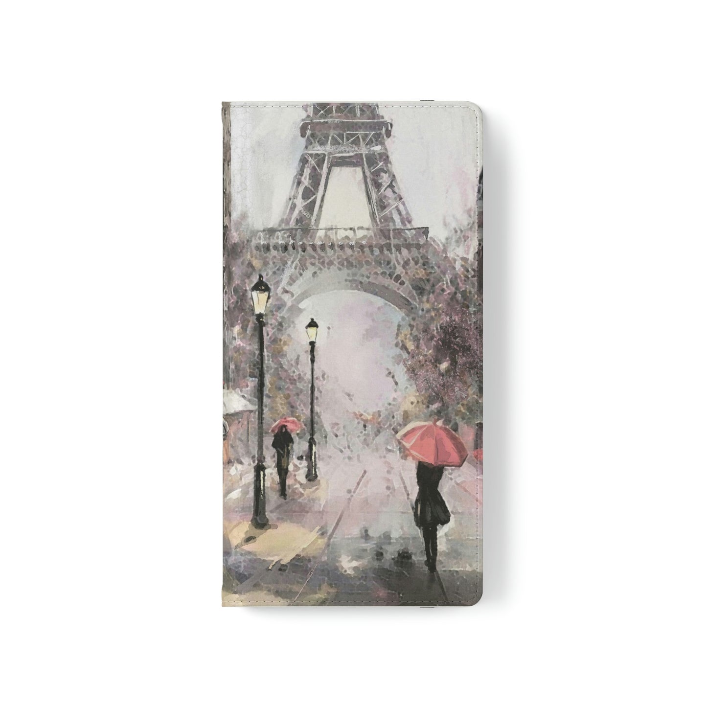 Personalized Eiffel Tower Paris Painting Phone Case, Folio Phone Case, Paris France Smart Phone Folding Case