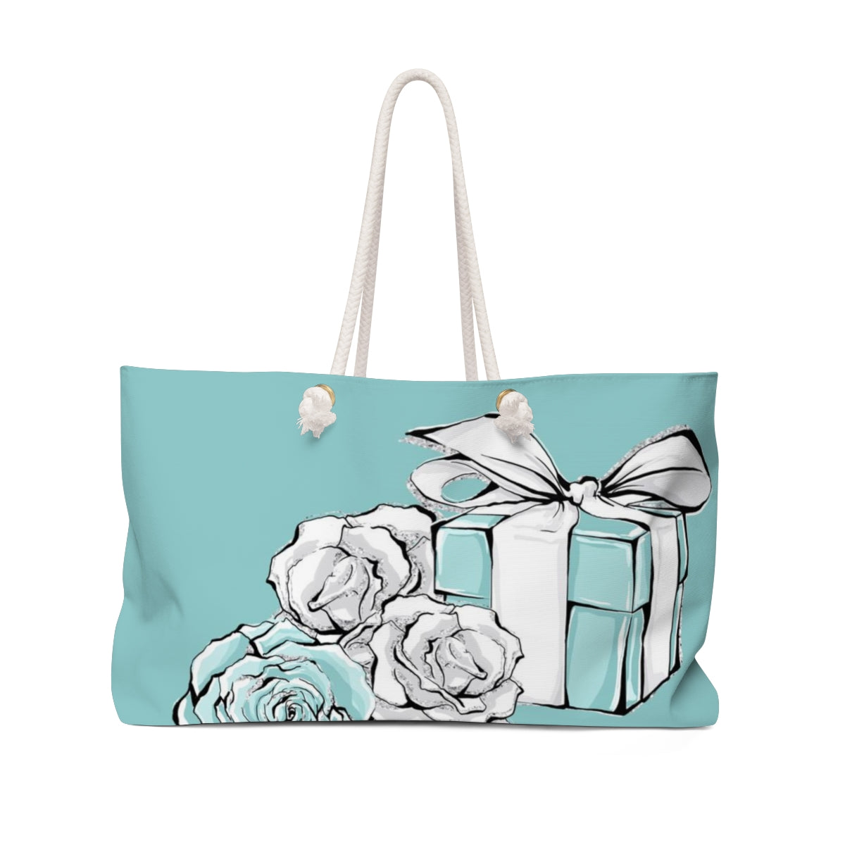 Little Blue Box and Rose Tote Weekender Bag