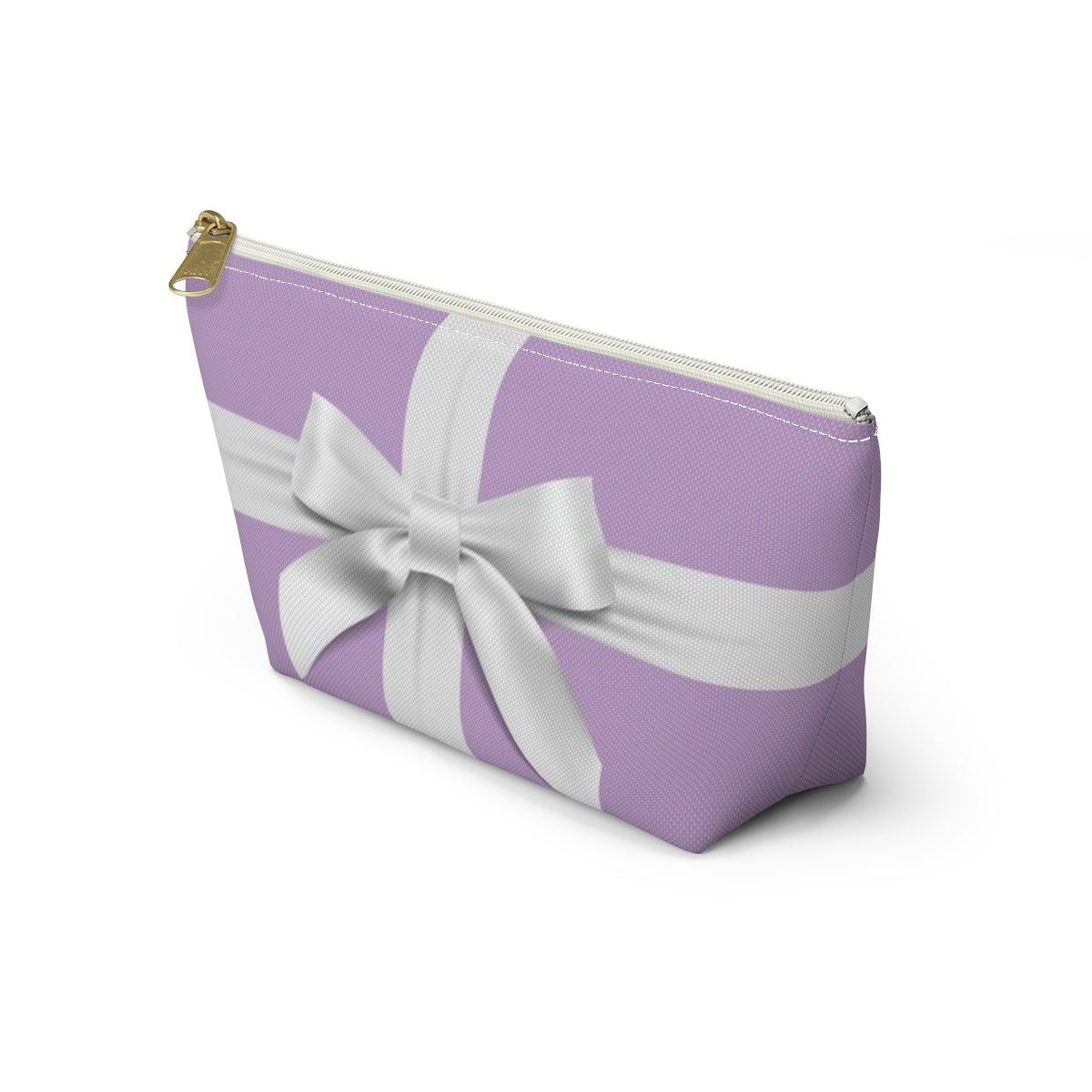 Little Lavender Box Cosmetic Pouch w T-bottom, Accessory Pouch