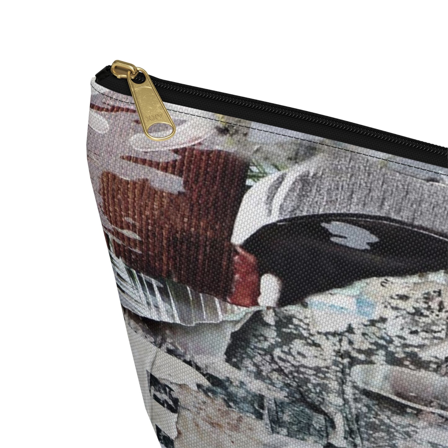 Urban Street Art Cosmetic Pouch w T-bottom, Accessory Pouch - Torn Poster Street Art Makeup Bag - BLO Bag 5