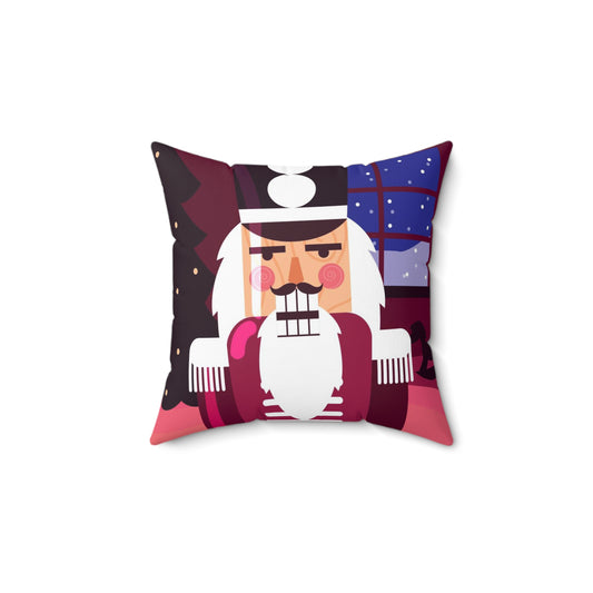 Retro Nutcracker Ballet Pillow - Modern Nutcracker Ballet Christmas Tree Cushion