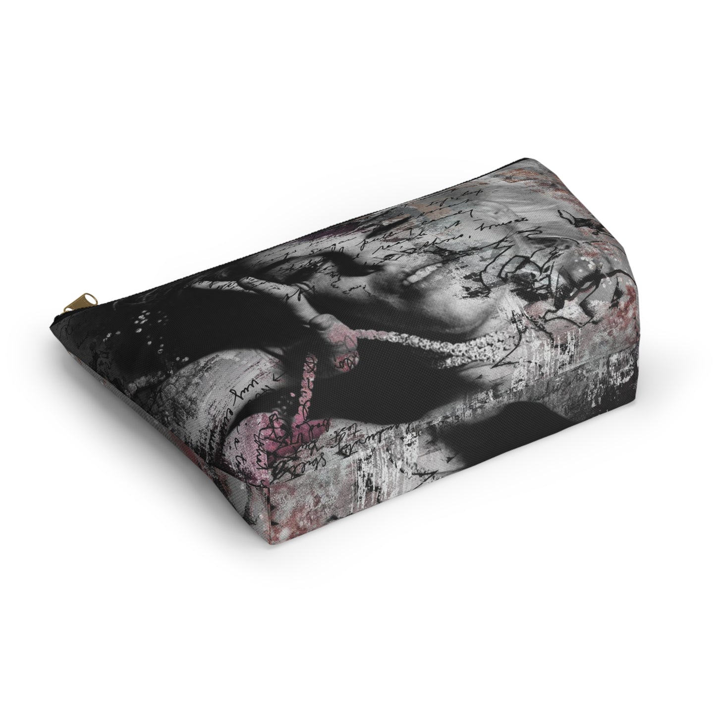 Lindsay Lohan Cosmetic Pouch w T-bottom, Accessory Pouch - Lindsay Lohan as Marilyn Monroe Abstract Makeup Bag