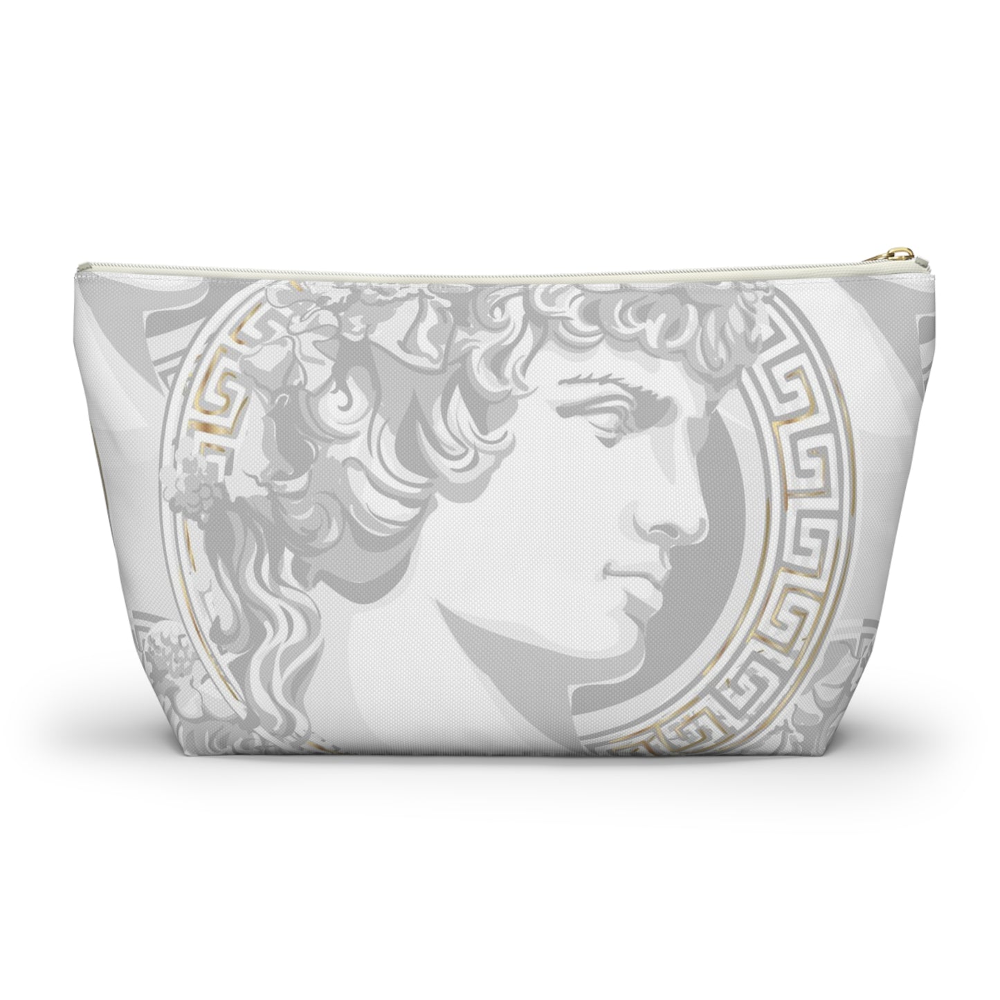 Greek God Antinous Cosmetic Pouch w T-bottom, Accessory Pouch - Greek God Makeup Bag, Roman Empire Cosmetic Pouch