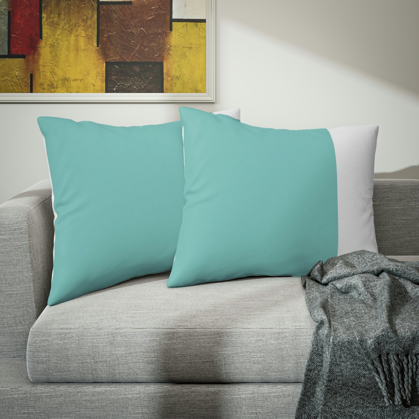 Personalized Color Block Pillow Sham - Custom Designed Pillow Shams - Personalized Pillow Shams - Name & Co. Bed Pillows