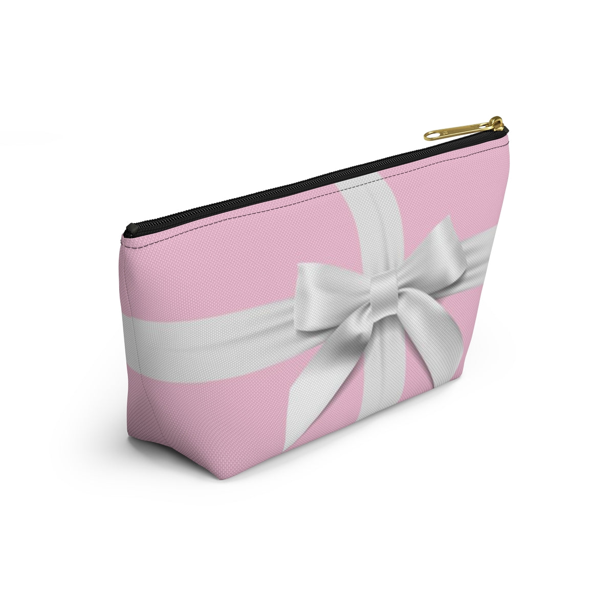 Little Pink Box Cosmetic Pouch w T-bottom, Accessory Pouch