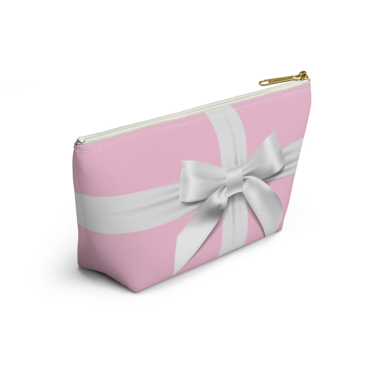 Little Pink Box Cosmetic Pouch w T-bottom, Accessory Pouch