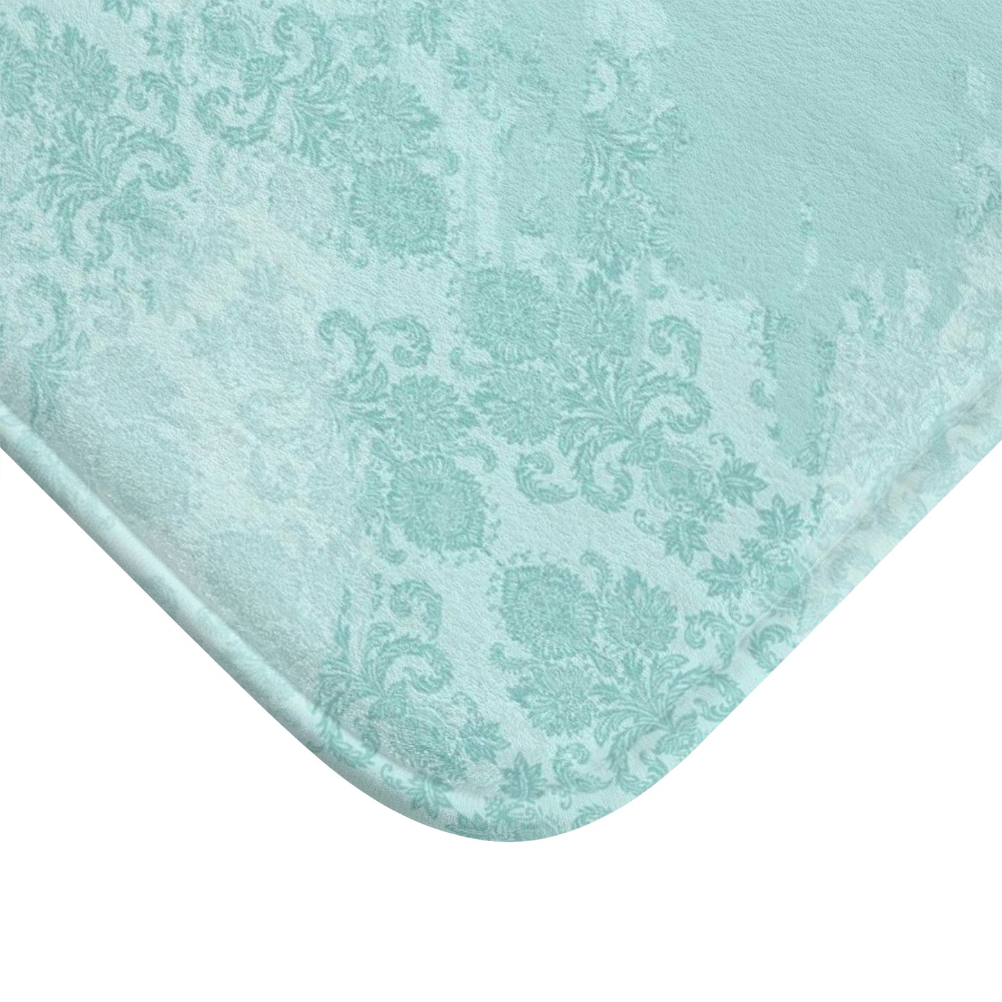 Personalized Please Return to Me Bath Mat - Your Name & Co. Shower Mat - Breakfast at Tiffany Inspired Bathroom Rug - Damask