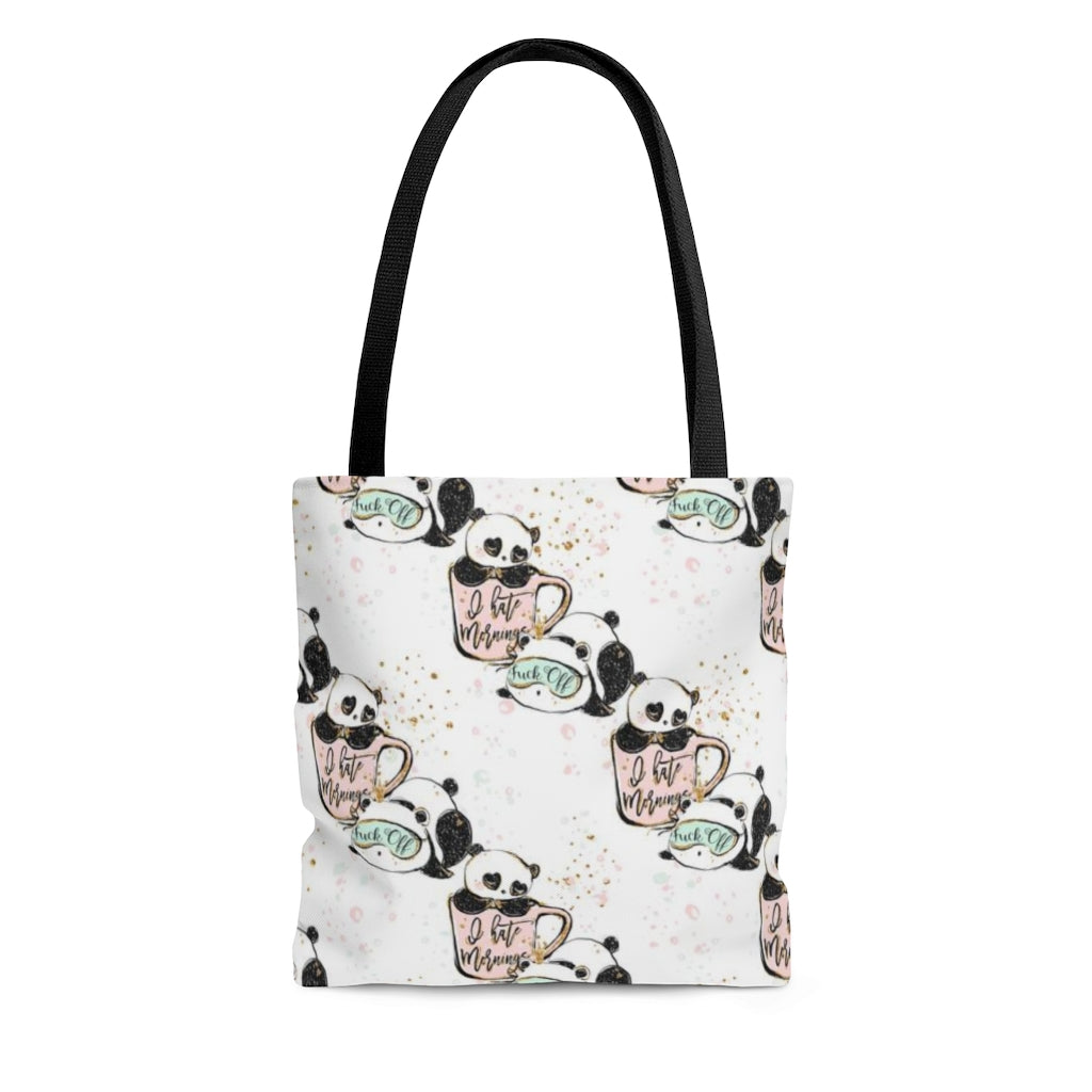 ADULT Not a Morning Panda Tote Bag