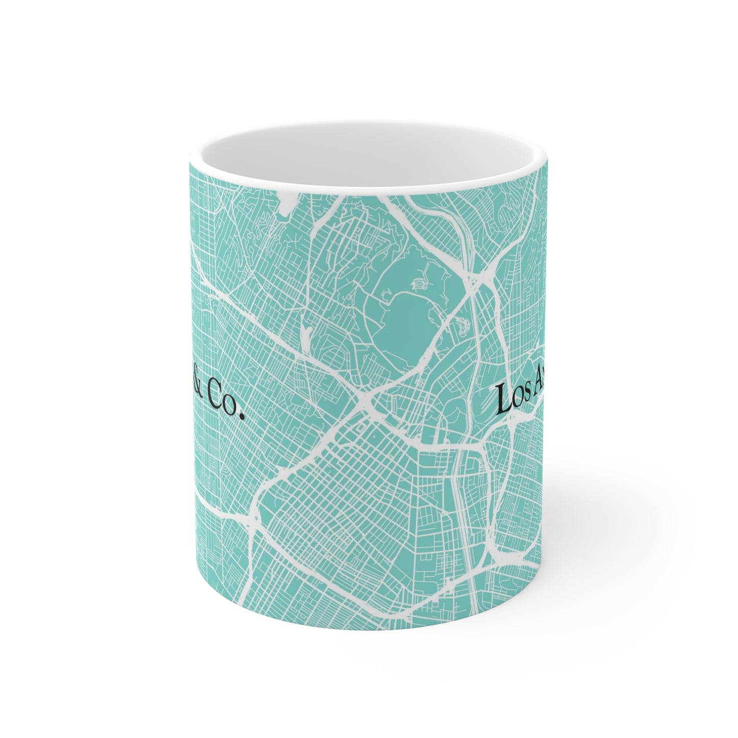 Personalized Los Angeles and Co Mug 11oz - Los Angeles California City Map Mug