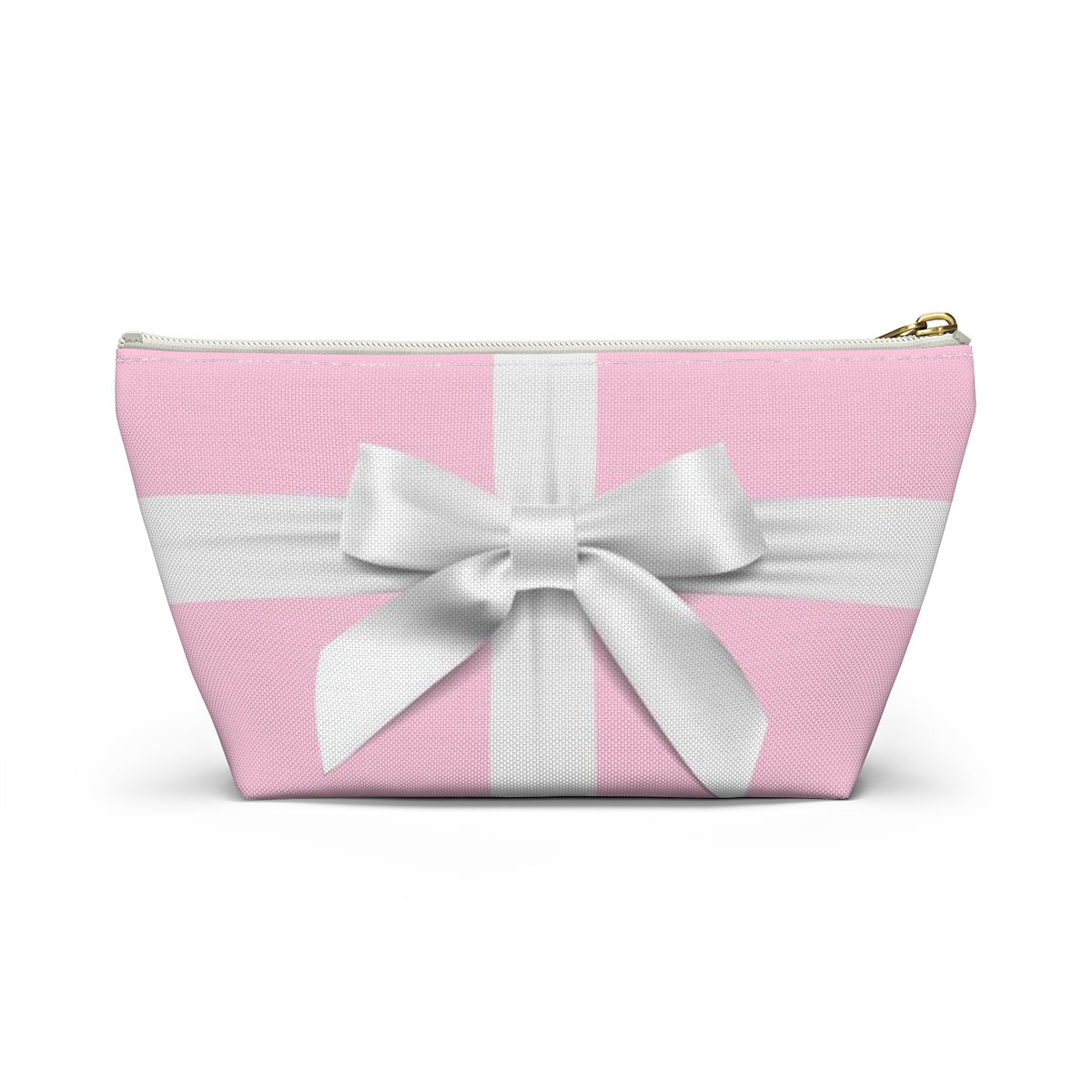 Little Pink Box Cosmetic Pouch w T-bottom, Accessory Pouch