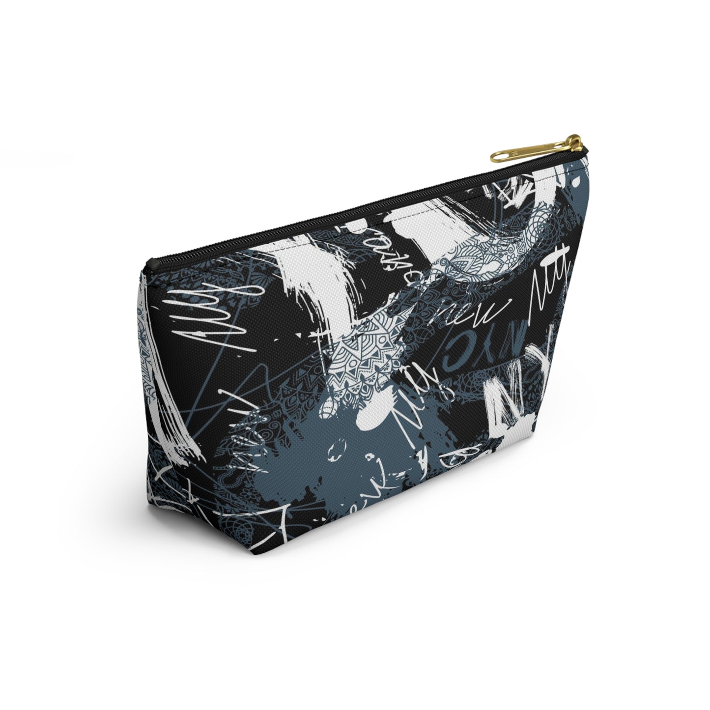 Urban Street Art Cosmetic Pouch w T-bottom, Accessory Pouch - Torn Poster Street Art Makeup Bag - New NYC Bag