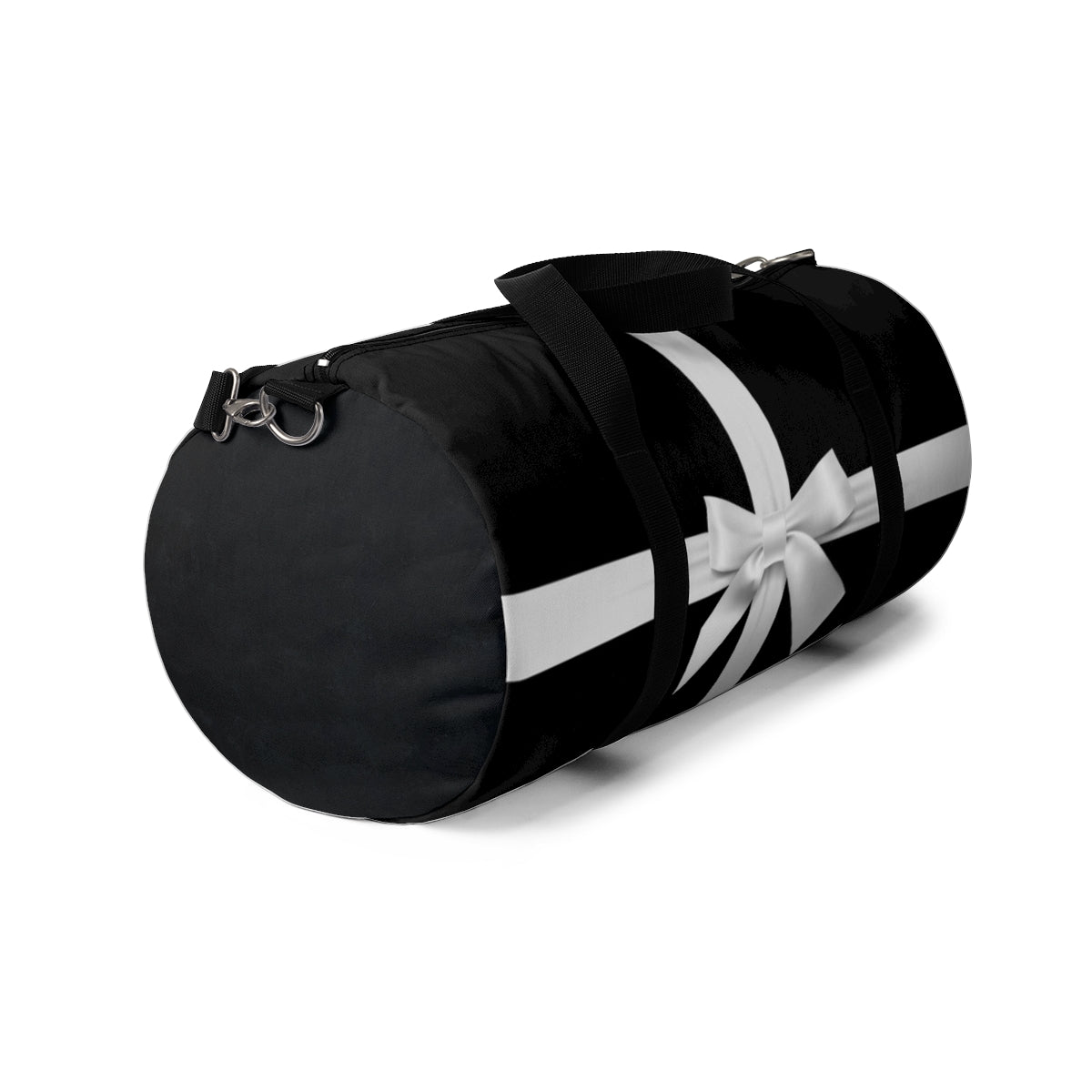 Personalized Little Black Box Duffel Bag - White Bow