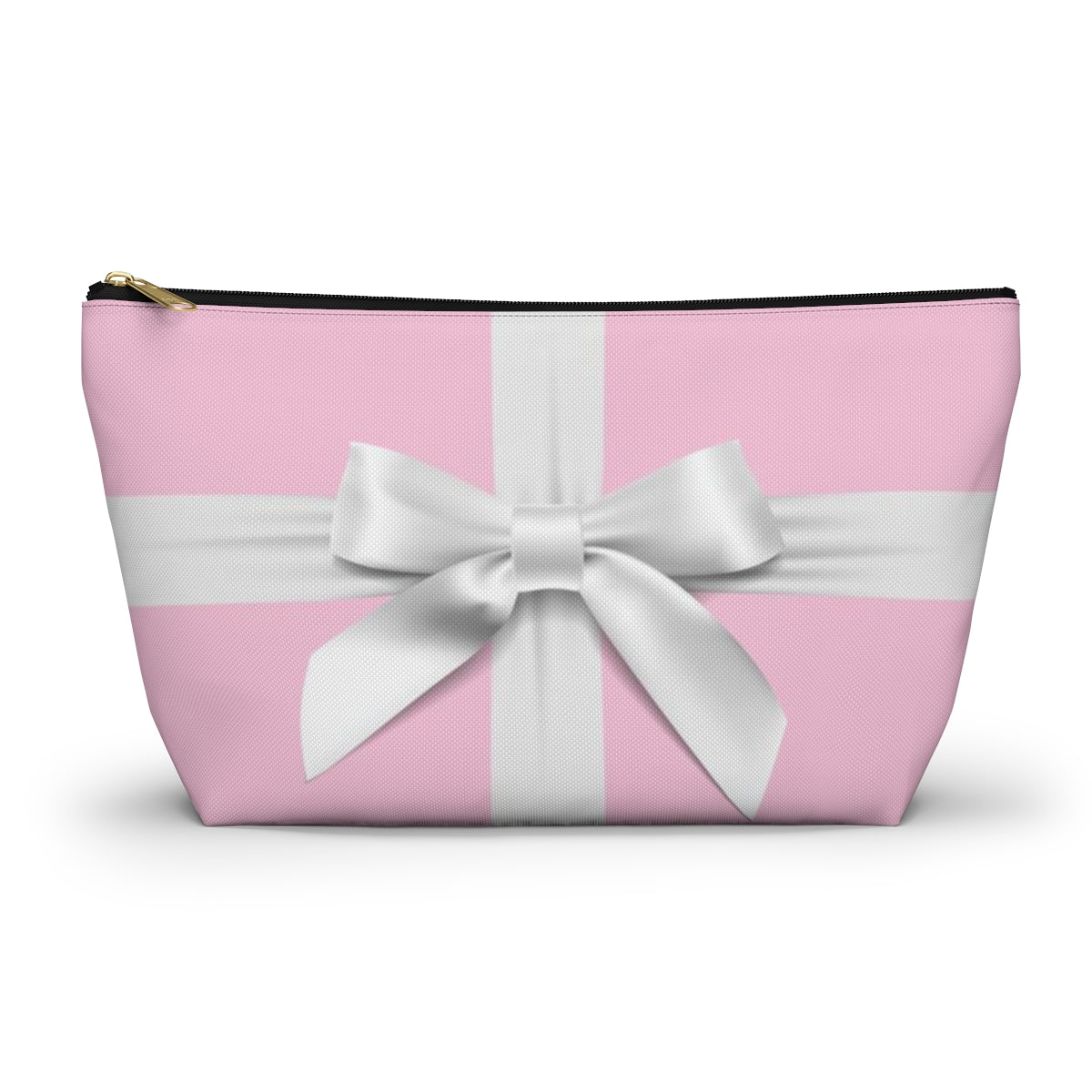 Little Pink Box Cosmetic Pouch w T-bottom, Accessory Pouch