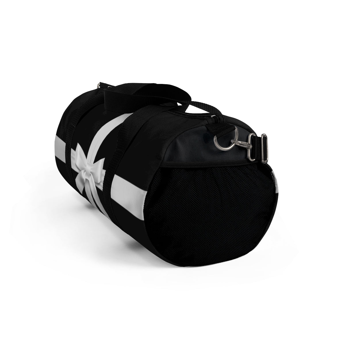 Personalized Little Black Box Duffel Bag - White Bow