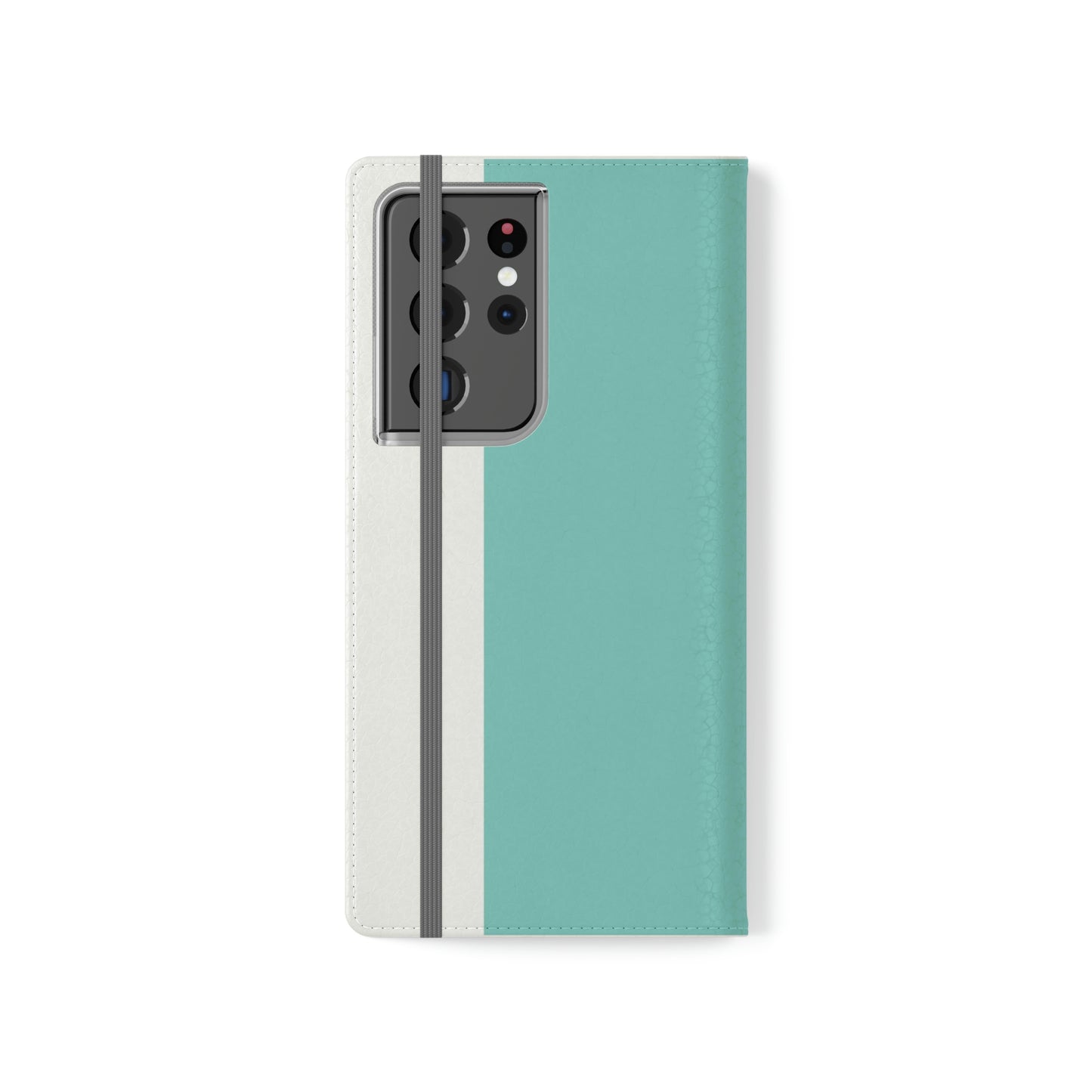 East West Color Block Phone Case, Blue Green Folio Phone Case, Breakfast at Tiffany Inspired Smart Phone Folding Case