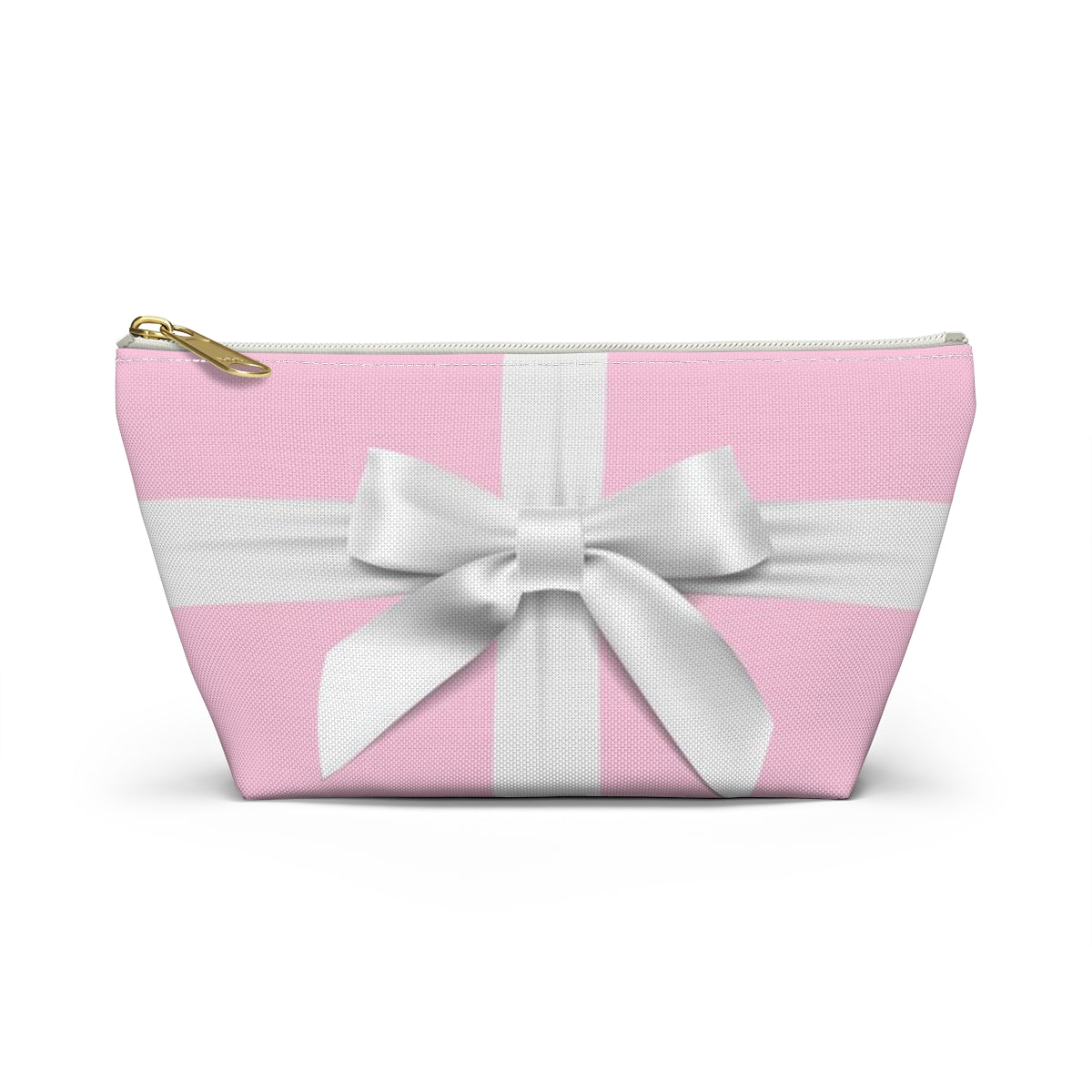 Little Pink Box Cosmetic Pouch w T-bottom, Accessory Pouch