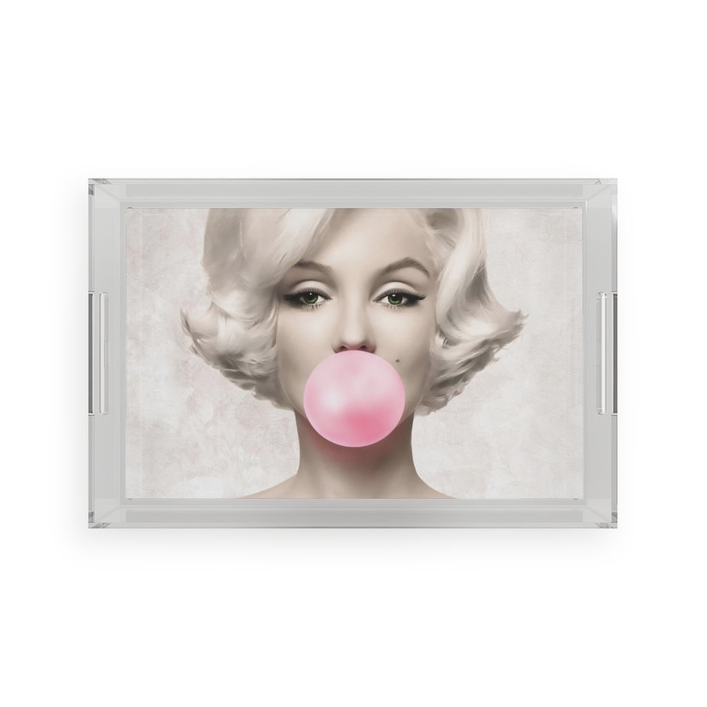 Marilyn Monroe Bubblegum Acrylic Serving Tray