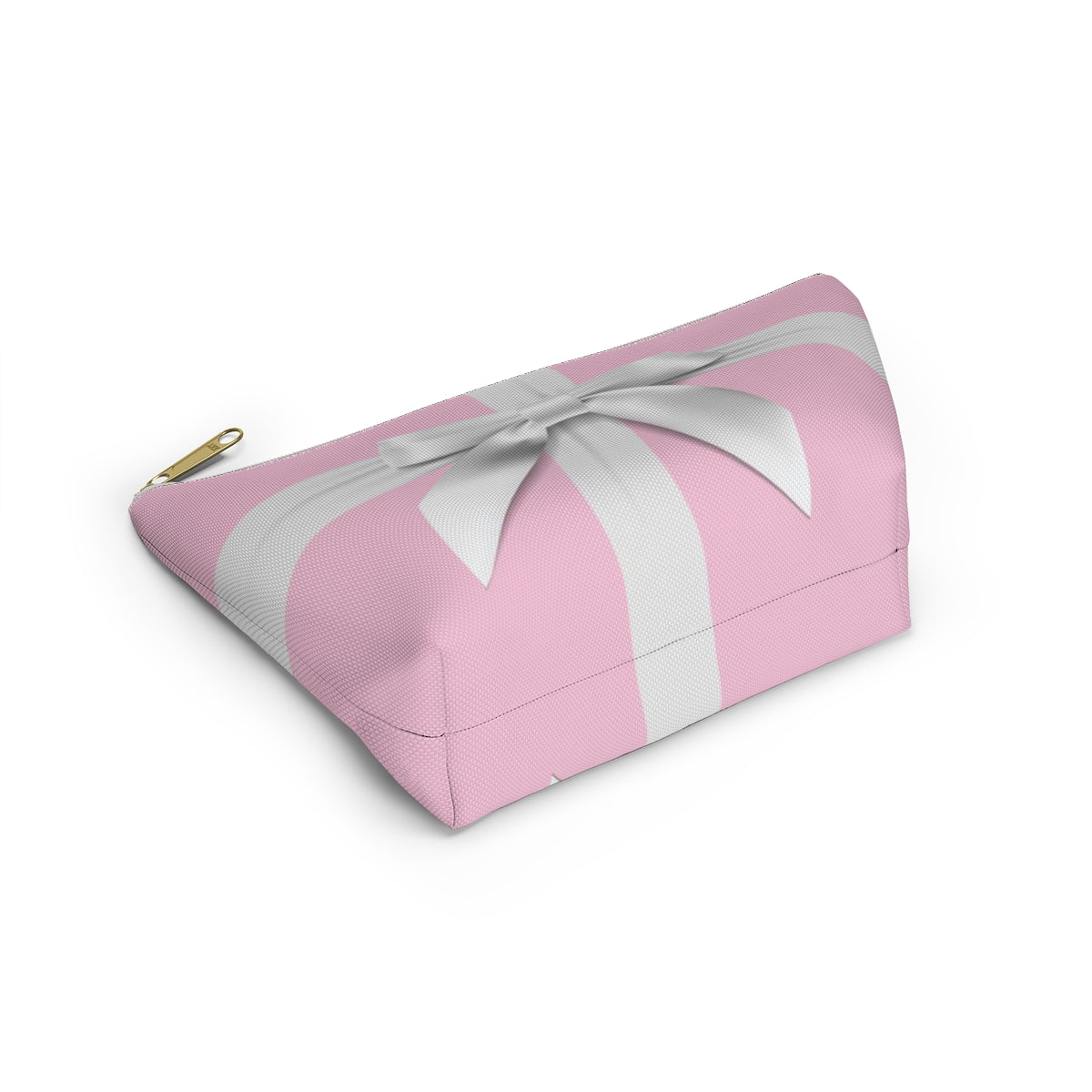 Little Pink Box Cosmetic Pouch w T-bottom, Accessory Pouch