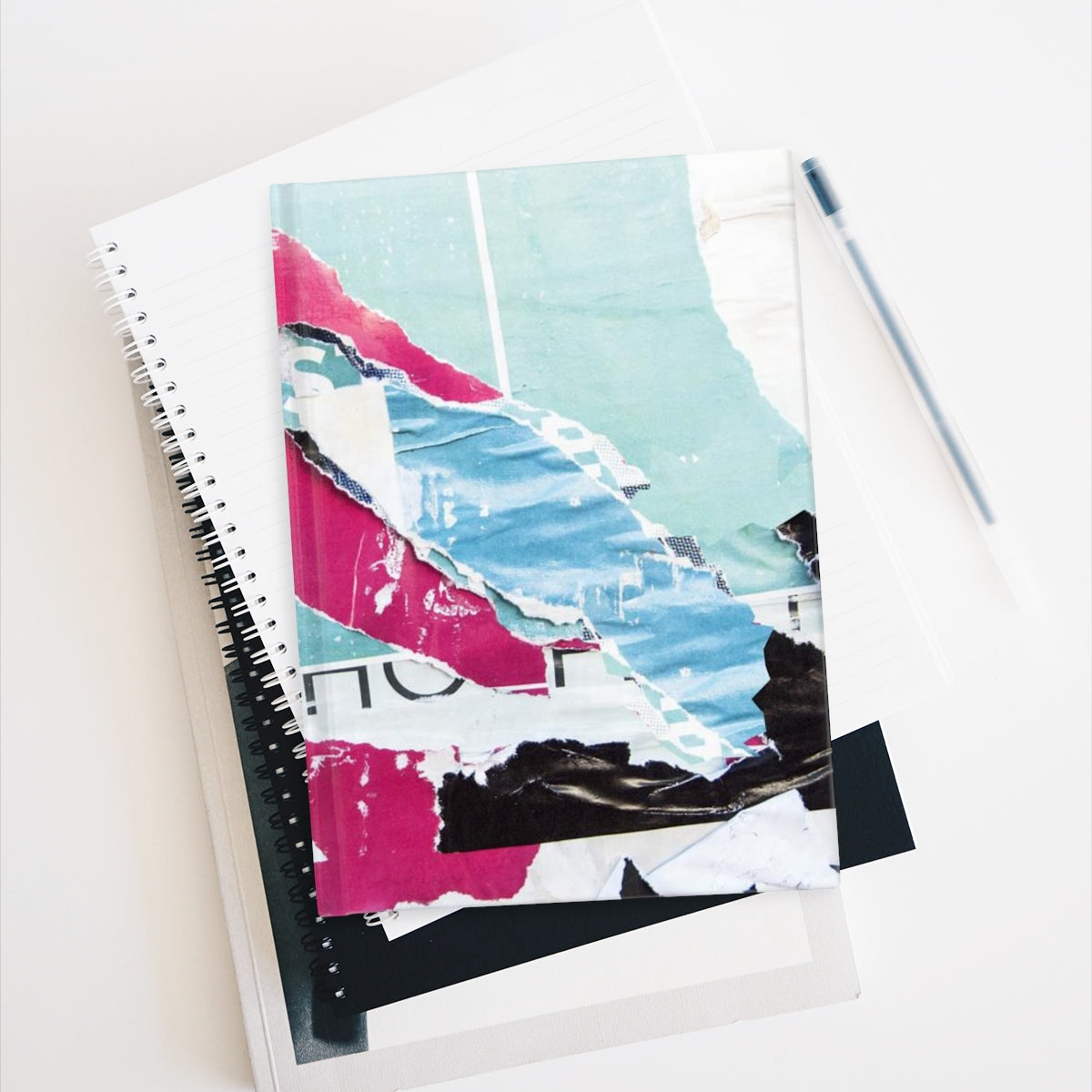 Personalized Journal - Pink and Blue, Abstract Poster