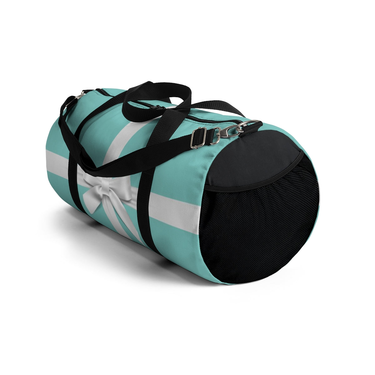 Personalized Little Blue Box Duffel Bag - White Bow