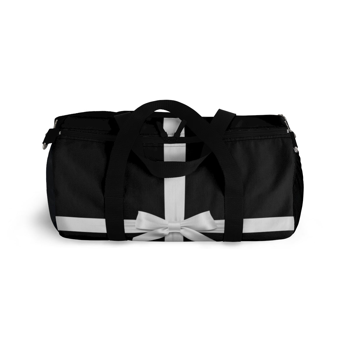 Personalized Little Black Box Duffel Bag - White Bow