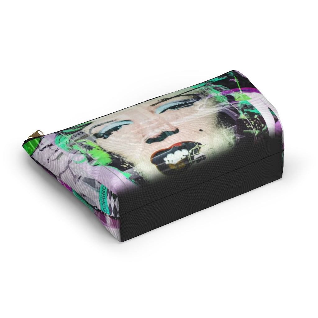 Marilyn Monroe Cosmetic Pouch w T-bottom, Accessory Pouch, Graffiti Reflection