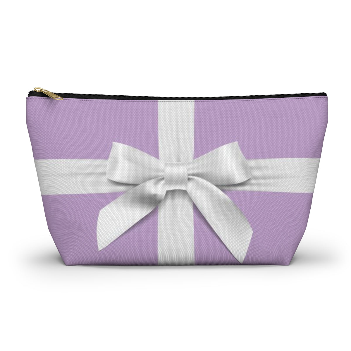 Little Lavender Box Cosmetic Pouch w T-bottom, Accessory Pouch