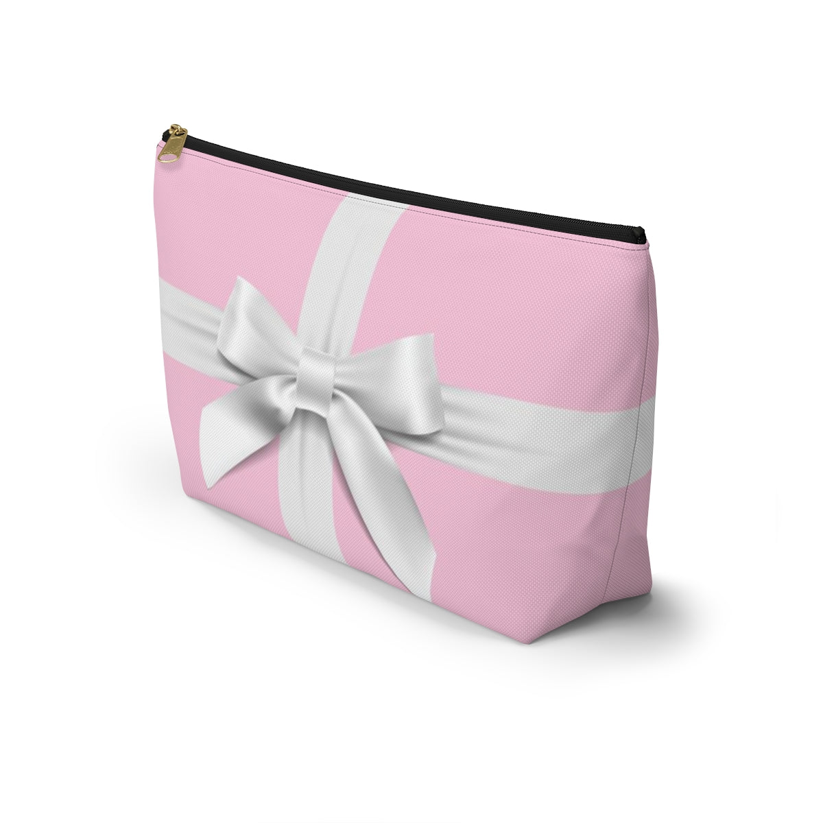 Little Pink Box Cosmetic Pouch w T-bottom, Accessory Pouch