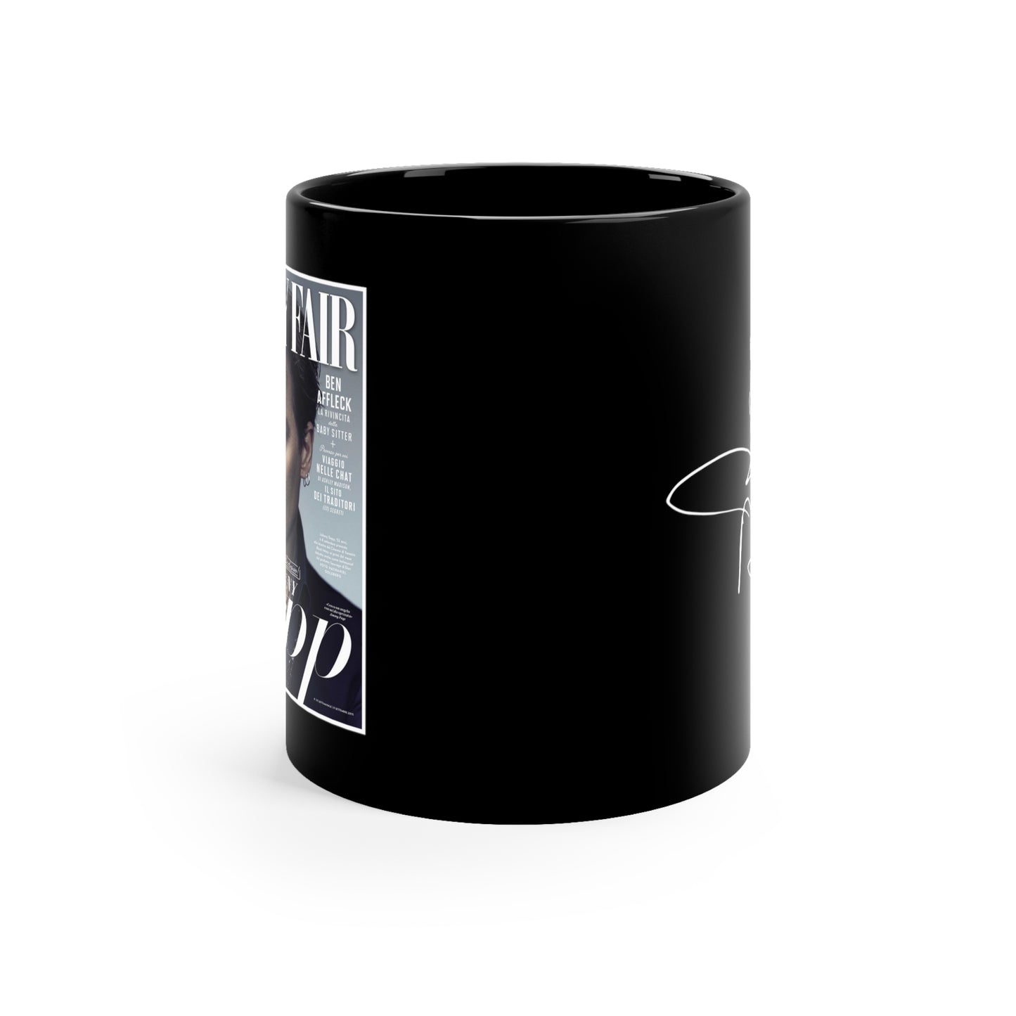 Johnny Depp VANITY FAIR Mug - 11oz Black Mug - Johnny Depp Autograph 1