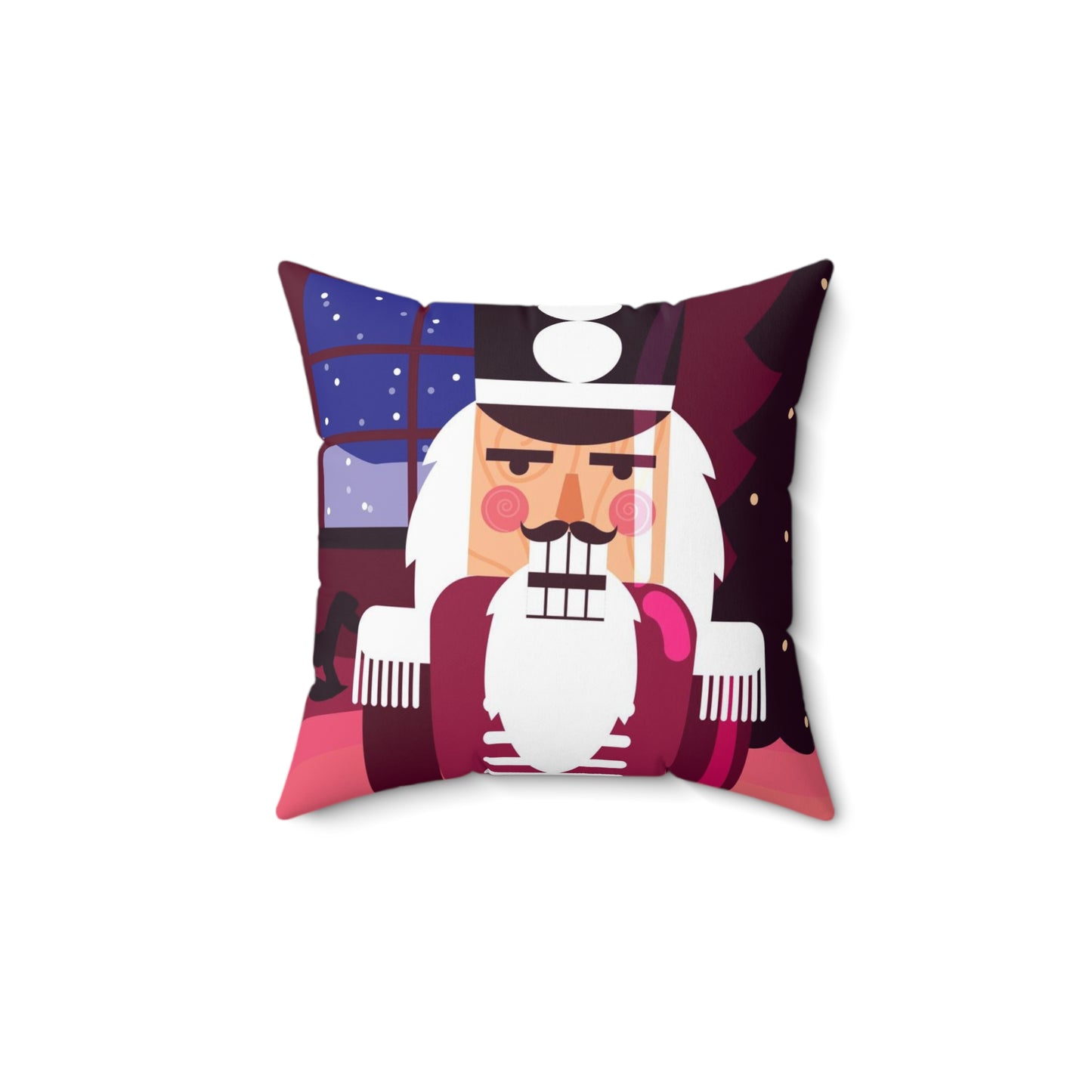 Retro Nutcracker Ballet Pillow - Modern Nutcracker Ballet Christmas Tree Cushion