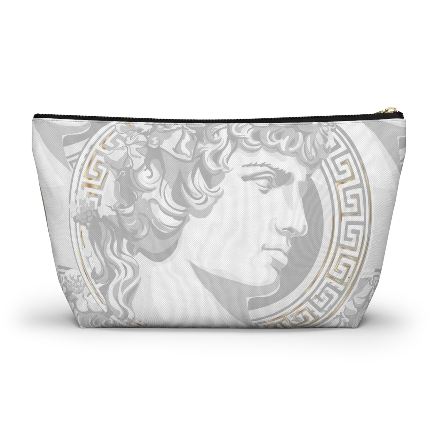 Greek God Antinous Cosmetic Pouch w T-bottom, Accessory Pouch - Greek God Makeup Bag, Roman Empire Cosmetic Pouch